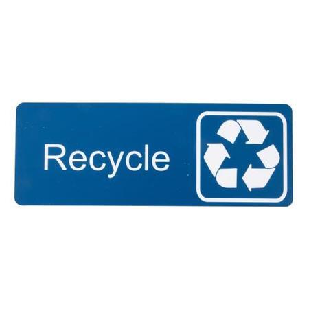 COMMERCIAL Blue and White Recycle Sign EGRE-538-SYM_White_on_Blue